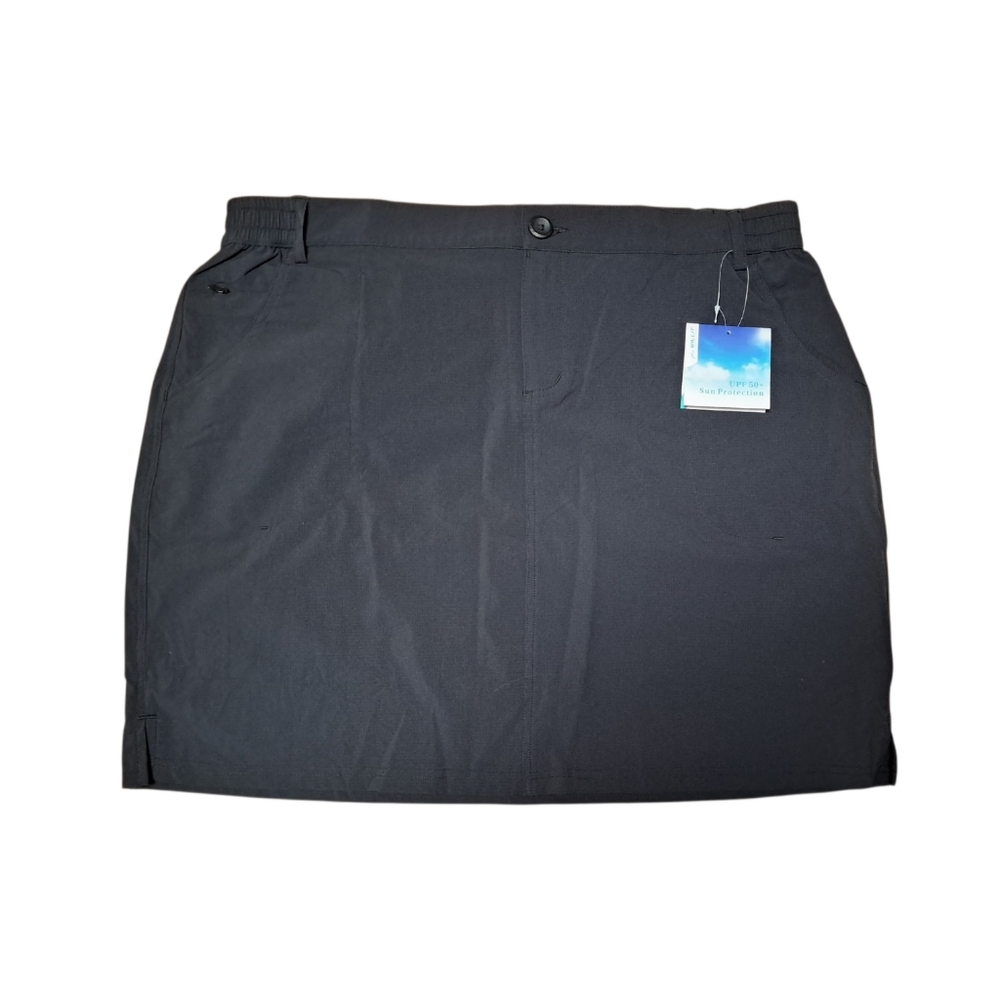 Willit NWT Women's Lightweight Outdoor Skort - Black XXL Sun Protection UPF 50+